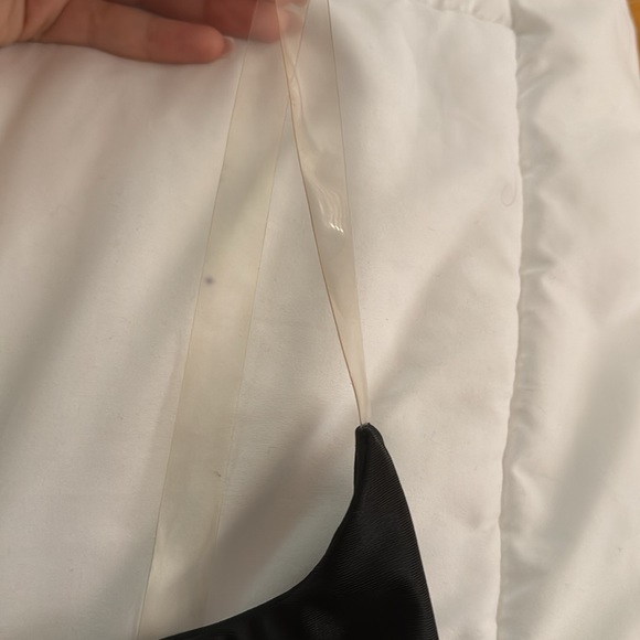 PrettyLittleThing Black Clear Strap Scoop Swimsuit Size 6 Cheeky Bottom - Picture 9 of 9